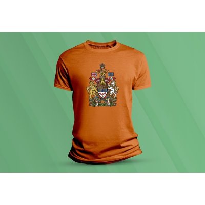 Sandratex dětské bavlněné tričko Státní znak Kanady. oranžová – Zboží Mobilmania