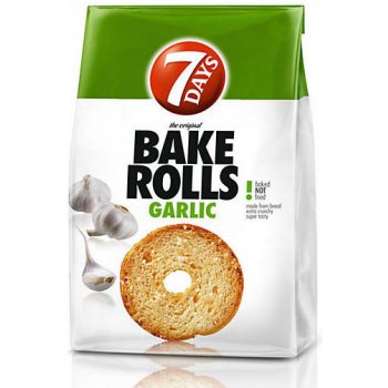 7 Days Bake Rolls Křupavé chlebové chipsy s česnekovou příchutí - 80 g