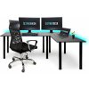 Herní stůl SyberDesk Gaming Pro 197 x 132 cm pravý černý