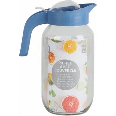 DOCHTMANN Skleněný džbán s víkem 1,5 l, mix barev – Zboží Dáma