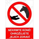 Nekrmte koně ohrožujete jejich zdraví, plast 297 x 420 x 0,5 mm A3 – Zboží Dáma