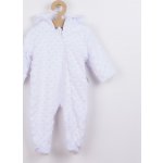 Zimní kojenecký overal z Minky Nicol Bubbles bílý – Zboží Dáma