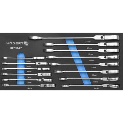 Högert sada očkoplochých klíčů s kloubem 14 ks EVA HT7G147 – Zboží Dáma