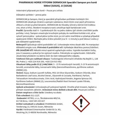 Dermocan šampon pro koně 500 ml – Zbozi.Blesk.cz