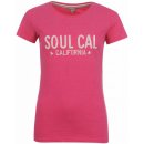 SoulCal Logo T Shirt Ladies Pink Marl