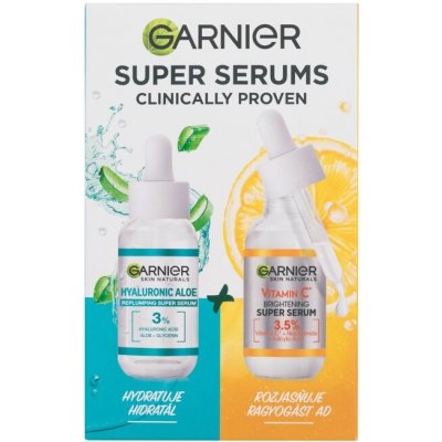 Garnier Skin Naturals Super Serums dárková kazeta pro ženy pleťové sérum Skin Naturals Vitamin C 30 ml + pleťové sérum Skin Naturals Hyaluronic Aloe 30 ml – Hledejceny.cz