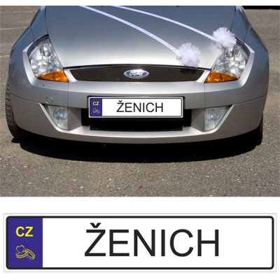 Svatební SPZ s textem - BLUELINE - Ženich – Zboží Dáma