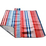 CALTER Pikniková deka QUOD 150x130 cm pruhy modro-červené – Zboží Dáma