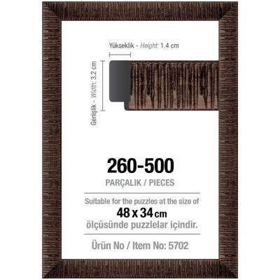 ART PUZZLE Rám 48x34cm hnědý 5702 – Zboží Dáma