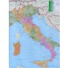 Nástěnné mapy Stiefel Itálie - nástěnná mapa PSČ 100 x 140 cm Varianta: bez rámu v tubusu, Provedení: laminovaná mapa v lištách