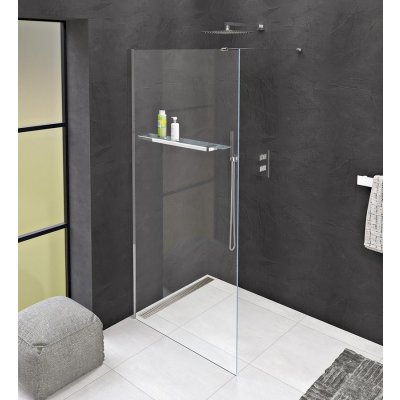 MODULAR SHOWER jednodílná zástěna pevná k instalaci na zeď, s otvory na držák ručníků, 1000 mm MS1-100-D – Zbozi.Blesk.cz