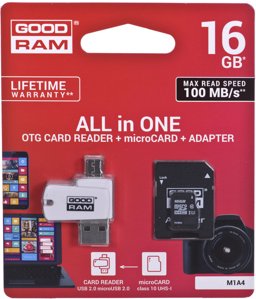 Goodram microSDHC 16 GB UHS-I U1 M1A4-0160R11