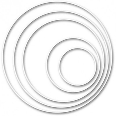 Kovový kruh na lapač snů 25 cm, bílý – Zboží Dáma