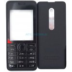 Kryt Nokia 301 přední + zadní + klávesnice černý – Zboží Živě