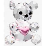 Preciosa Skleněná figurka Medvídek (mini) se srdcem z českého křišťálu Preciosa 0856 90 – Zboží Dáma