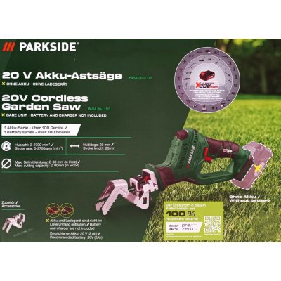 PARKSIDE PASA 20-Li D3 bez aku – Zboží Dáma