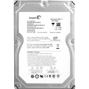 Seagate Barracuda 7200.11 500GB, 3,5", 7200rpm, SATAII, ST3500320AS