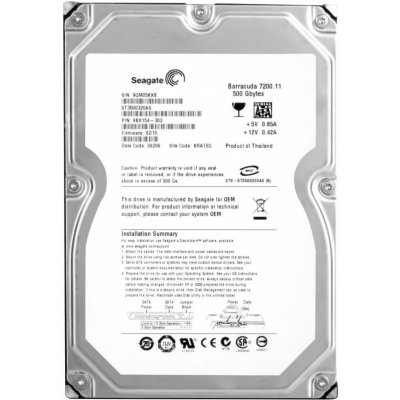 Seagate Barracuda 7200.11 500GB, 3,5", 7200rpm, SATAII, ST3500320AS