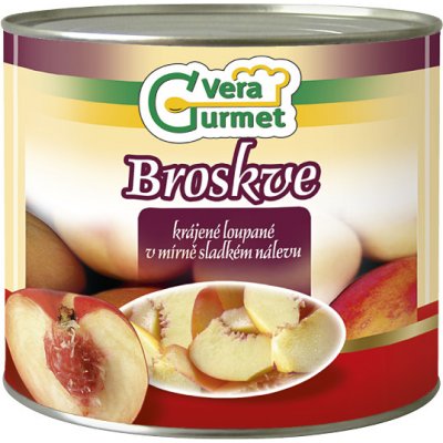 Vera Gurmet Broskve loupané půlené 2600 g