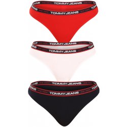 Tommy Hilfiger 3PACK dámská tanga nadrozměr vícebarevná UW0UW04709 0WE