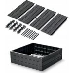 Prosperplast Vyvýšený záhon BASE WOODY 75,6 cm antracit – Zboží Dáma