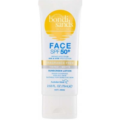 Bondi Sands opalovací mléko Fragrance Free Matte Tinted Face Lotion SPF50+ 75 ml