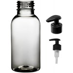 Tera plastová lahvička čirá s černou pumpičkou 100 ml – Zboží Mobilmania