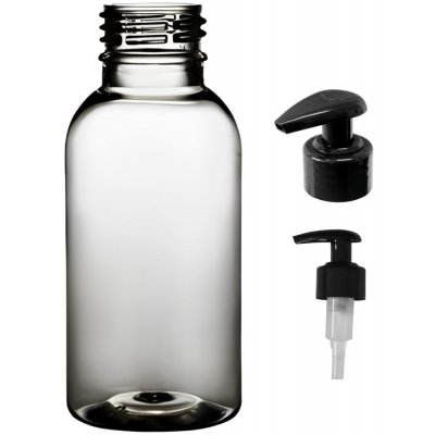 Tera plastová lahvička čirá s černou pumpičkou 100 ml – Zboží Mobilmania