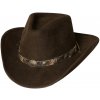 Klobouk Stars and Stripes Westernový klobouk s koženým řemínkem El Dorado hnědý