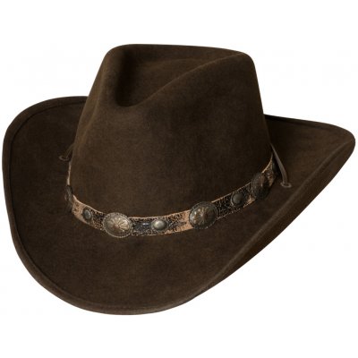 Stars and Stripes Westernový klobouk s koženým řemínkem El Dorado hnědý – Hledejceny.cz