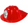 Dětský karnevalový kostým Červená helma hasičská plast