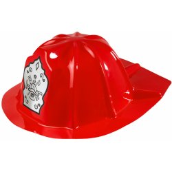 Červená helma hasičská plast
