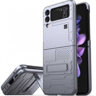 Pouzdro GKK STAND ING Odolné Samsung Galaxy Z Flip 3 5G šedé