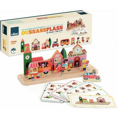 Vilac Dřevěná logická hra Postav to správně! Město – Zboží Mobilmania