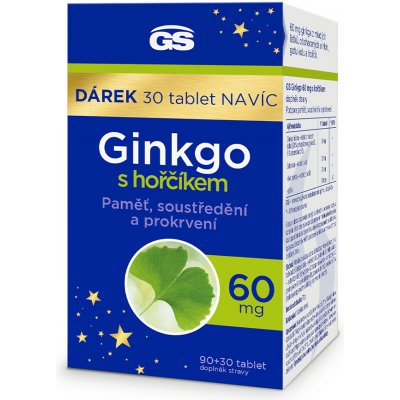 GS Ginkgo 60mg s hořčíkem 90+30 tablet 2023