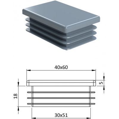 Krytka plastová 40 x 60 mm – Sleviste.cz