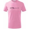 Dětské tričko Evoluce psí spřežení Tričko dětské bavlněné Růžová