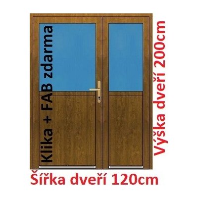 Soft Dvoukřídlé vchodové 1/2 sklo bílá 120 x 200 cm – Hledejceny.cz