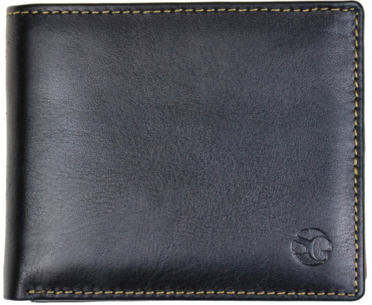 Segali pánská kožená peněženka 7110 černá koňak