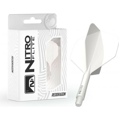 Red Dragon Nitro Flite bílé integrované letky a střední násadky – Hledejceny.cz