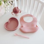 Canpol babies Silikonový bryndák s kapsou Dots Dots růžový – Zboží Dáma