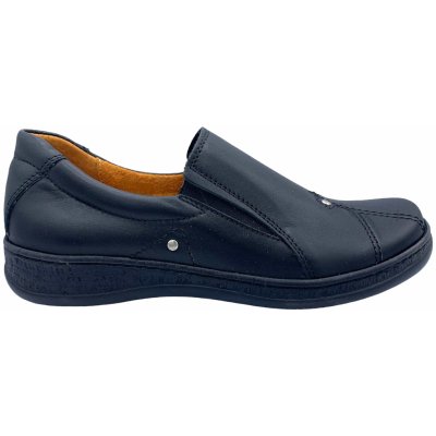 Kira dámské kožené mokasíny 063 černé – Zboží Dáma