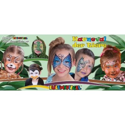 Eulenspiegel Sada barev na obličej Zvířatkový karneval v kovové paletě
