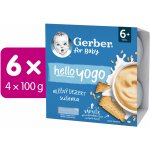 Gerber hello yogo mléčný dezert sušenka 6 x 4 x 100 g – Zboží Dáma