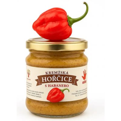 Seminka-chilli.cz Kremžská hořčice s chilli Habanero 200 g – Hledejceny.cz