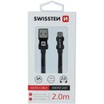 SWISSTEN TEXTILE datový kabel USB - microUSB 2m – Hledejceny.cz