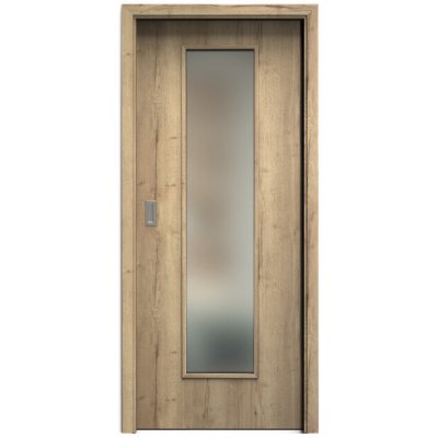 Sapeli Elegant Komfort M55 posuvné dub halifax 90 x 210 cm Satináto bílé – Hledejceny.cz