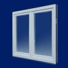 Okno DOMO-OKNA Bílé dvoukřídlé okno 100x110 cm (1000x1100 mm) - levé