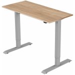 DELSO Elektrický výškově nastavitelný stůl ADJUSTER - 140 cm, 80 cm, Šedá, Dub Vicenza – Hledejceny.cz