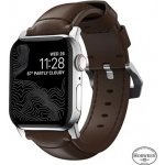 Nomad Traditional Band kožený řemínek se stříbrnými detaily pro Apple Watch Ultra 49mm 8/7 45mm/6/SE/5/4 hnědá NM1A4RST00 – Hledejceny.cz